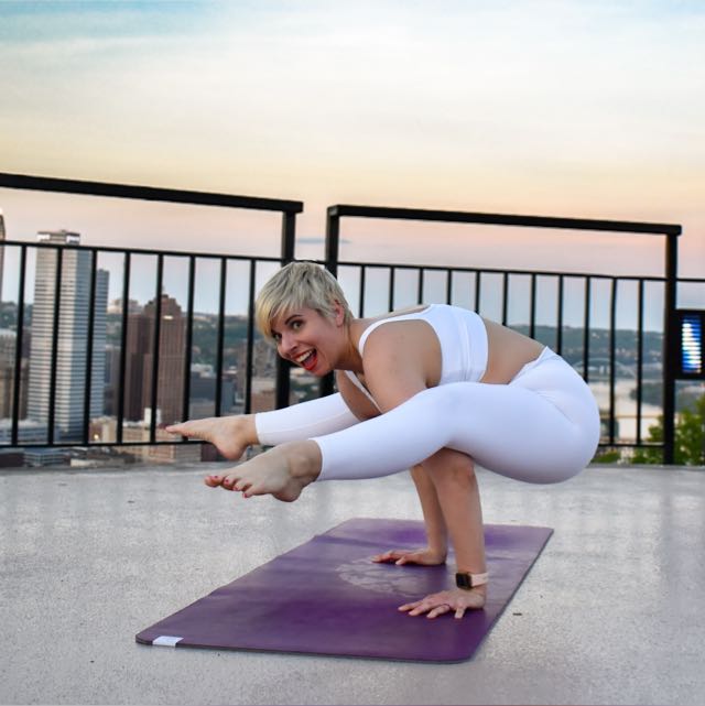 Natalie in Firefly Pose in Mt. Washington, Pittsburgh, PA